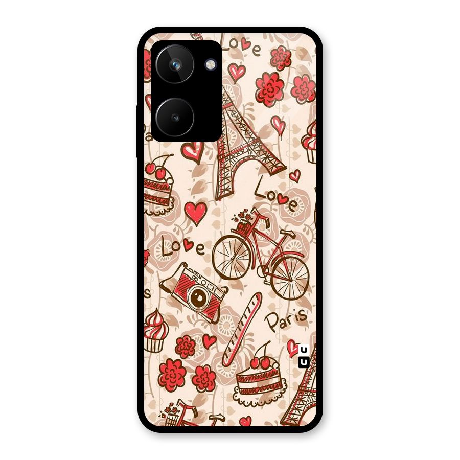 Red Peach City Glass Back Case for Realme 10