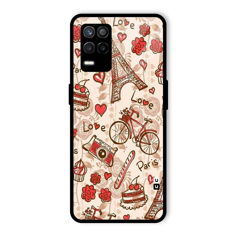 Red Peach City Glass Back Case for Realme 9 5G