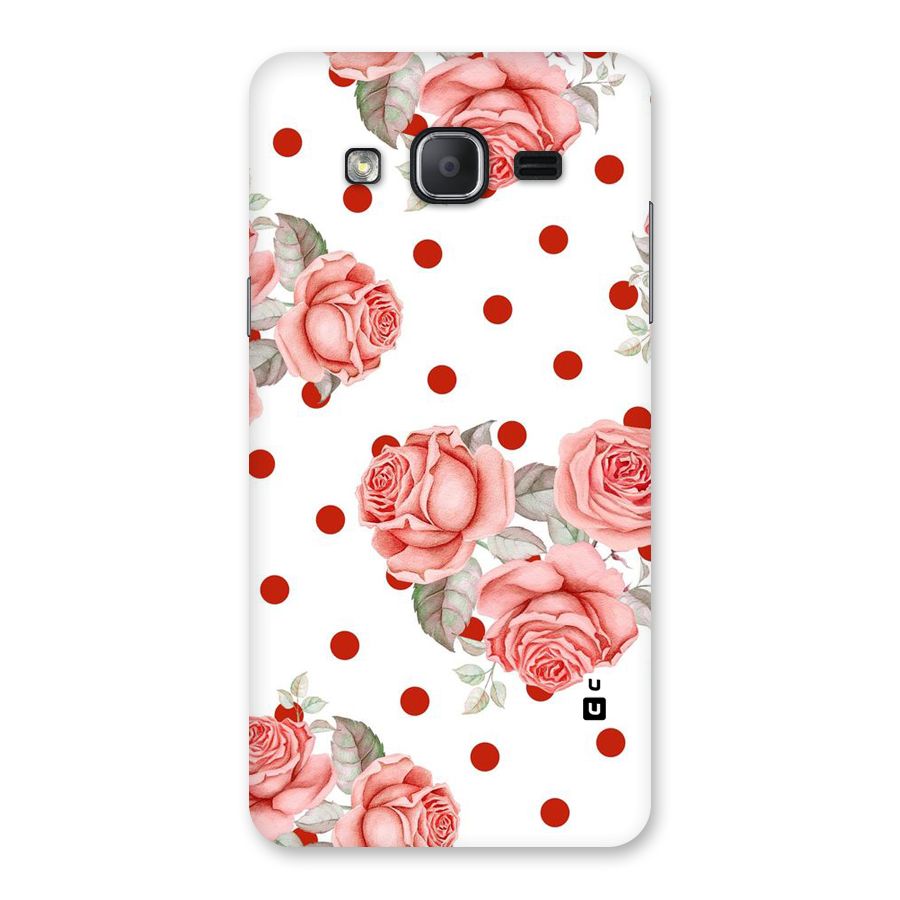 Red Peach Shade Flowers Back Case for Galaxy On7 2015