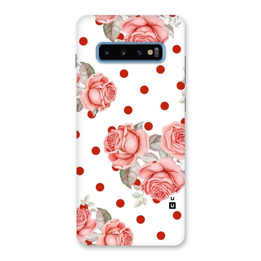 Red Peach Shade Flowers Back Case for Galaxy S10 Plus