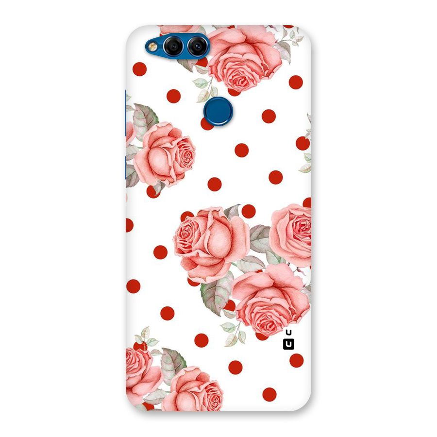Red Peach Shade Flowers Back Case for Honor 7X