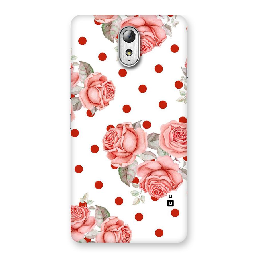 Red Peach Shade Flowers Back Case for Lenovo Vibe P1M