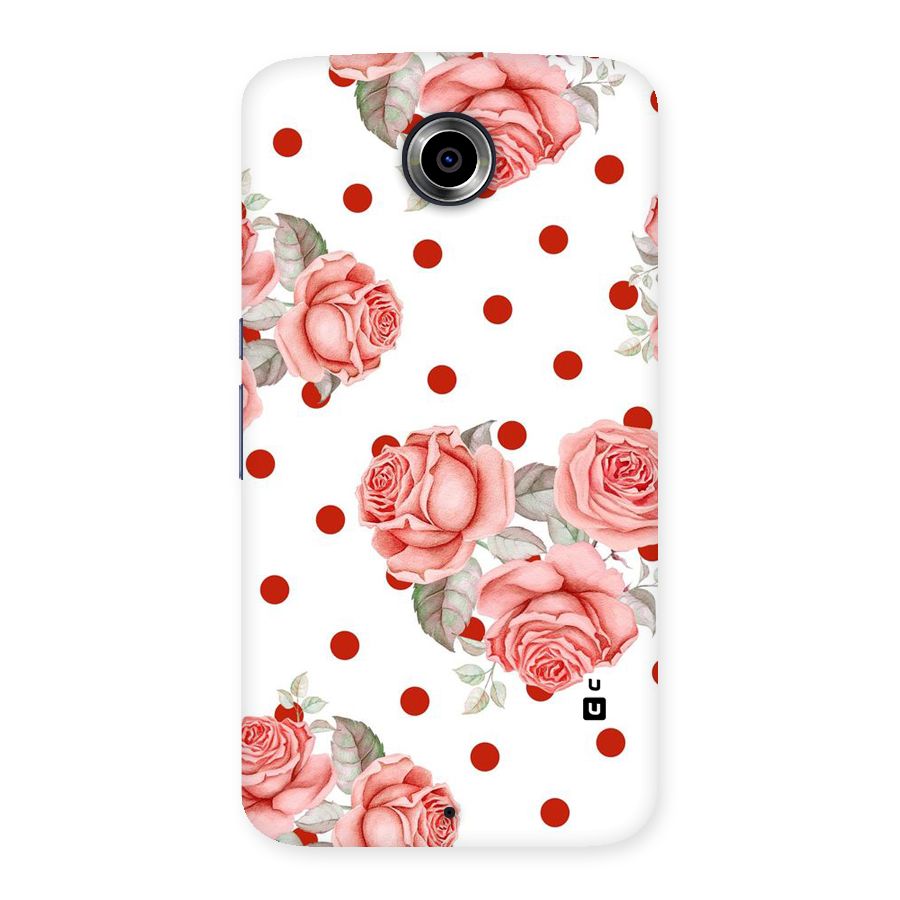 Red Peach Shade Flowers Back Case for Nexsus 6