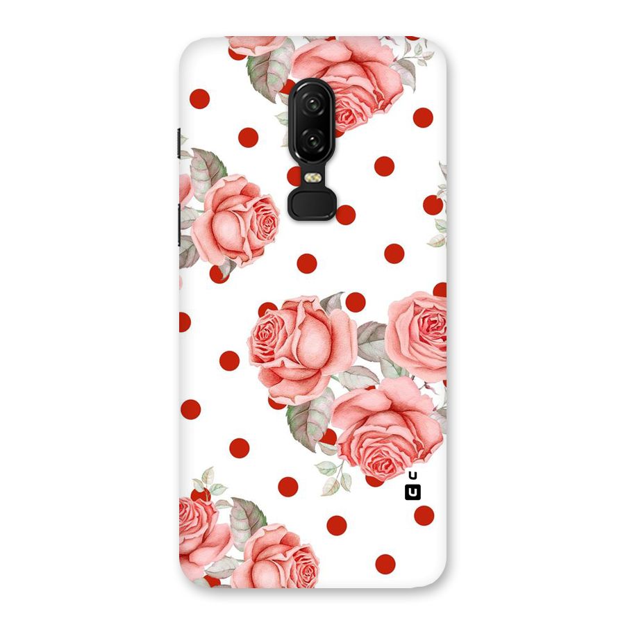 Red Peach Shade Flowers Back Case for OnePlus 6