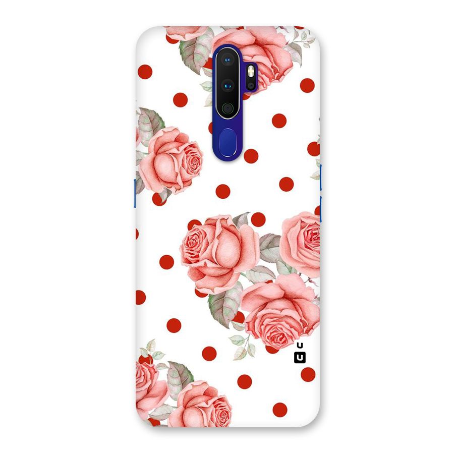 Red Peach Shade Flowers Back Case for Oppo A9 (2020)
