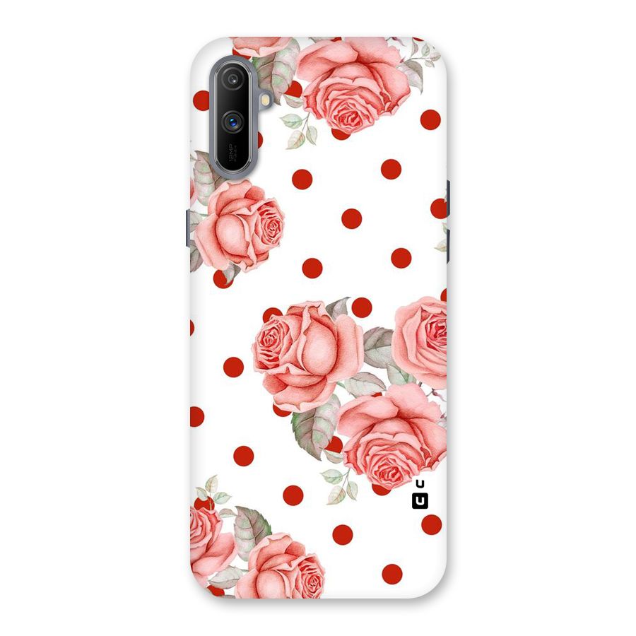 Red Peach Shade Flowers Back Case for Realme C3