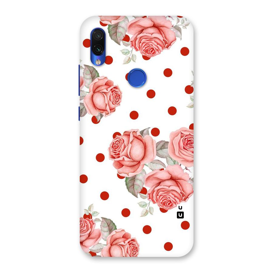 Red Peach Shade Flowers Back Case for Redmi Note 7S