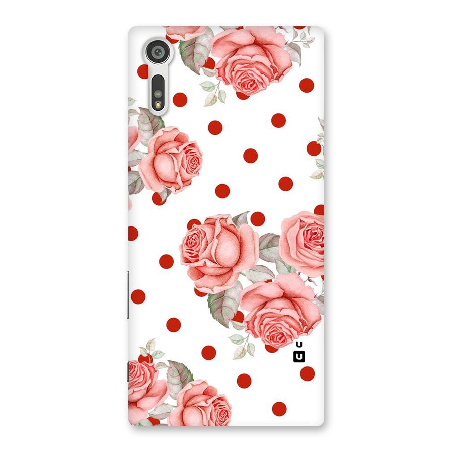 Red Peach Shade Flowers Back Case for Xperia XZ