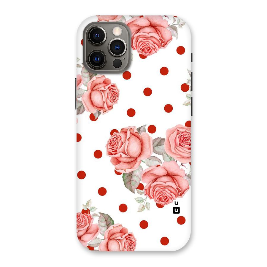 Red Peach Shade Flowers Back Case for iPhone 12 Pro
