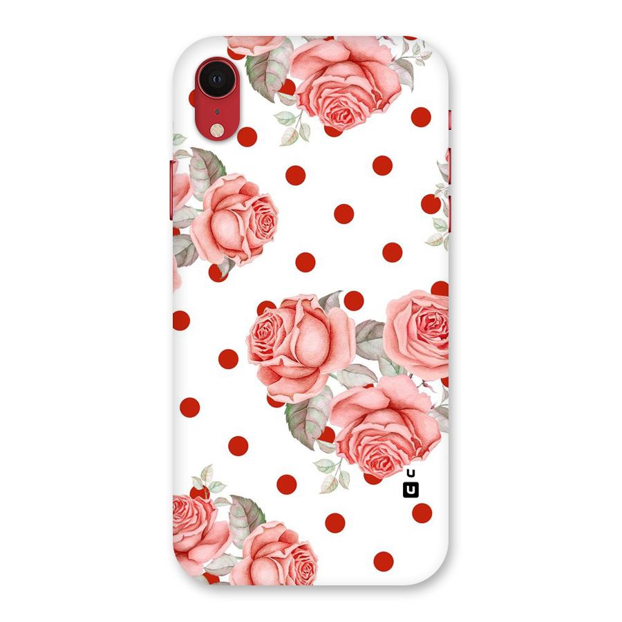 Red Peach Shade Flowers Back Case for iPhone XR