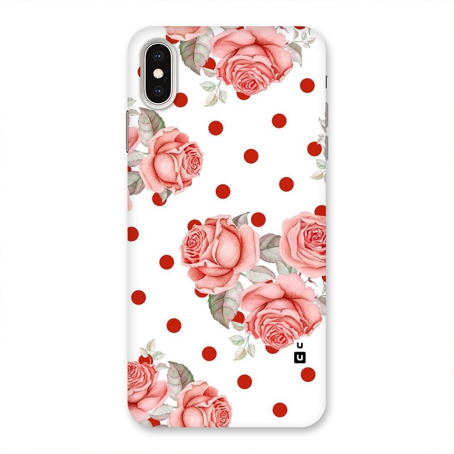 Red Peach Shade Flowers Back Case for iPhone XS Max