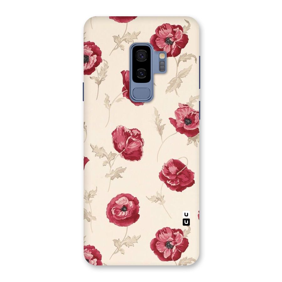 Red Rose Floral Art Back Case for Galaxy S9 Plus