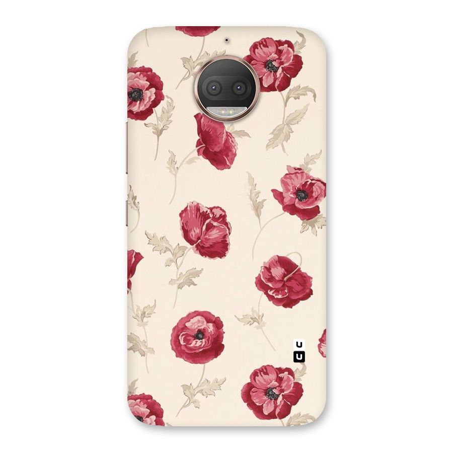 Red Rose Floral Art Back Case for Moto G5s Plus