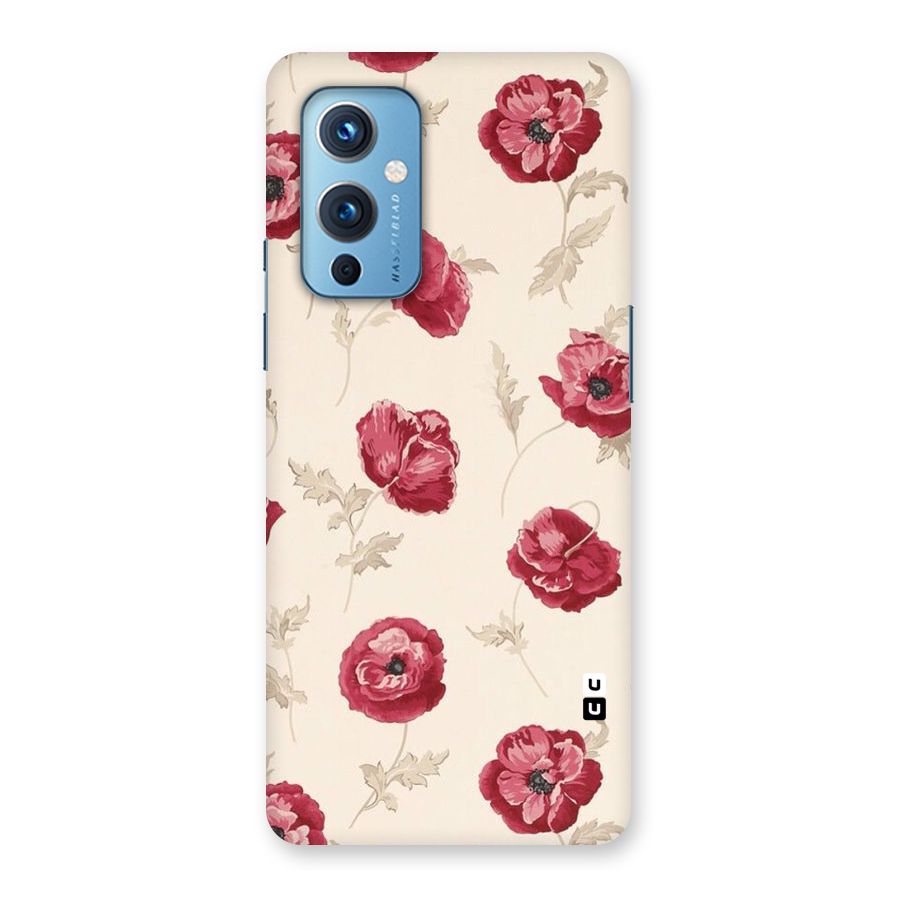 Red Rose Floral Art Back Case for OnePlus 9