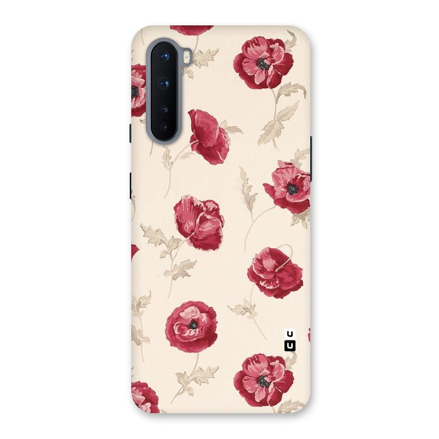 Red Rose Floral Art Back Case for OnePlus Nord