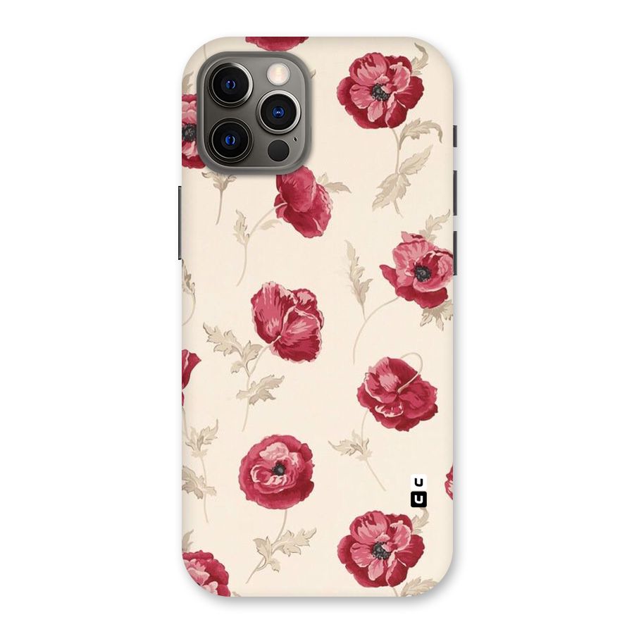 Red Rose Floral Art Back Case for iPhone 12 Pro
