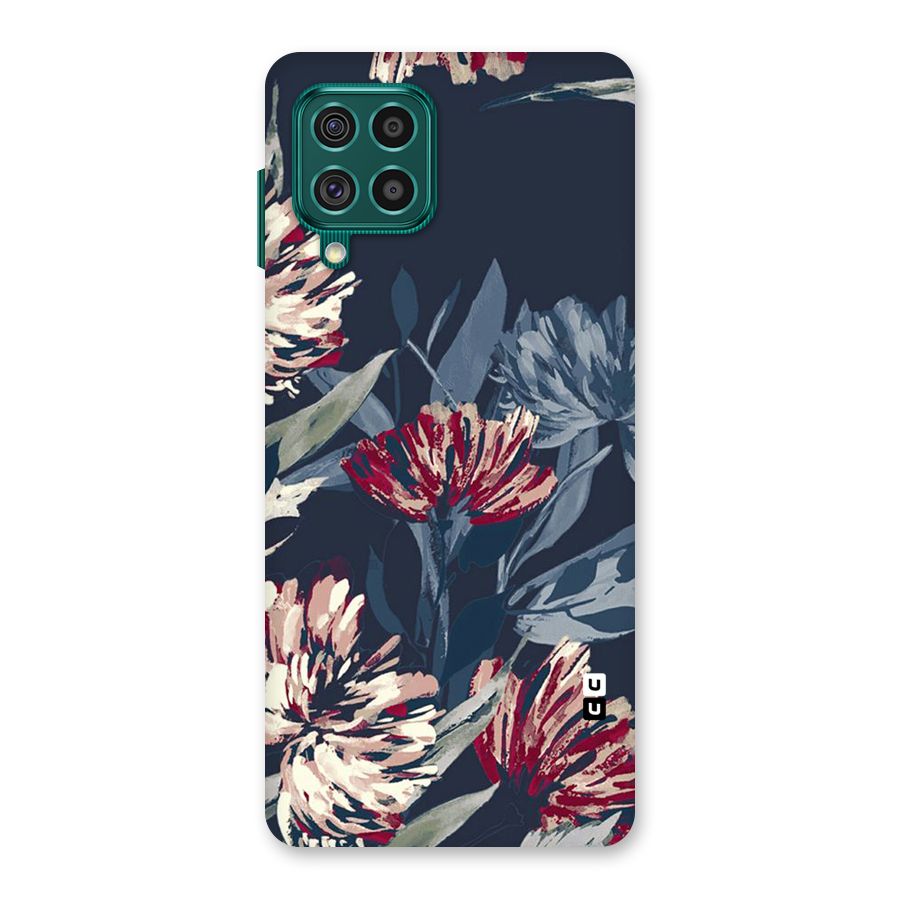 Red Rugged Floral Pattern Back Case for Galaxy F62