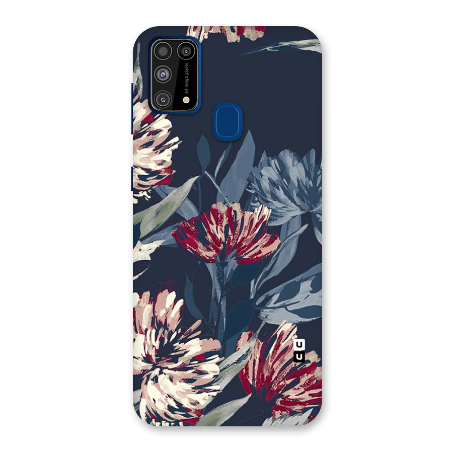 Red Rugged Floral Pattern Back Case for Galaxy M31