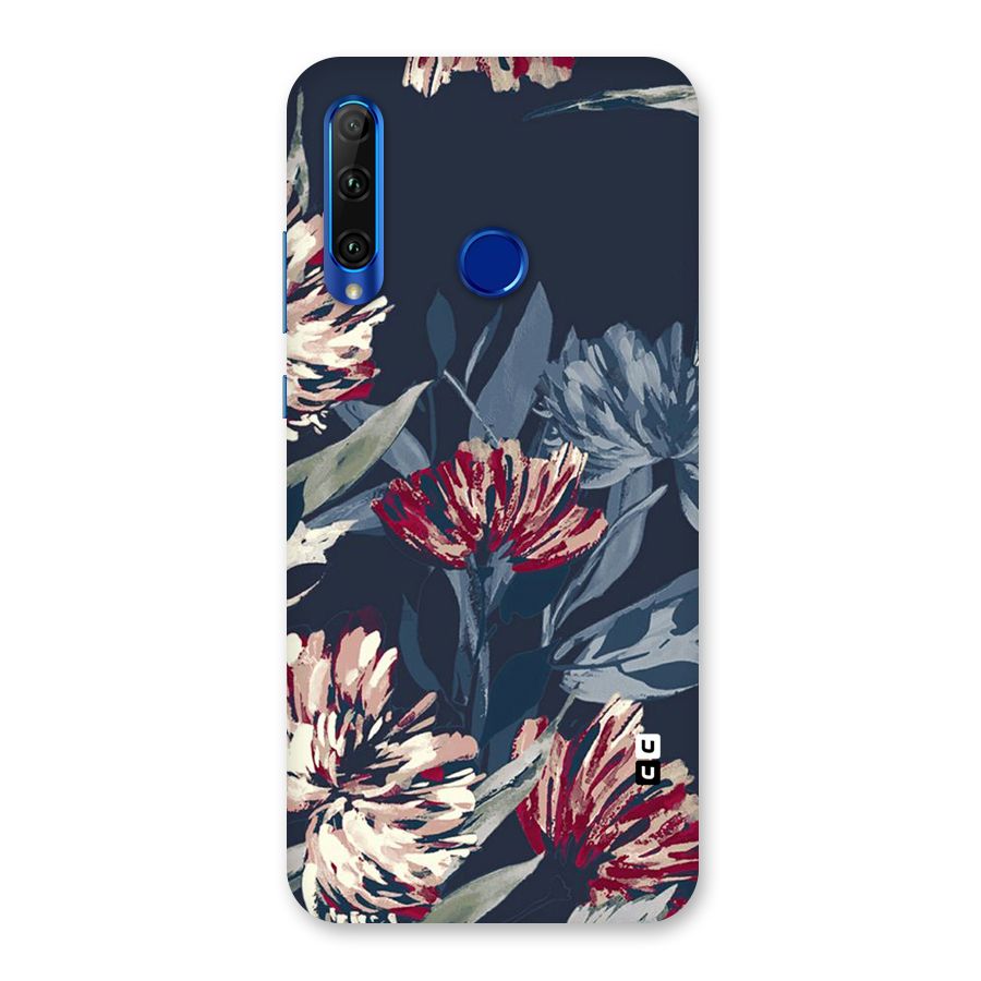Red Rugged Floral Pattern Back Case for Honor 20i