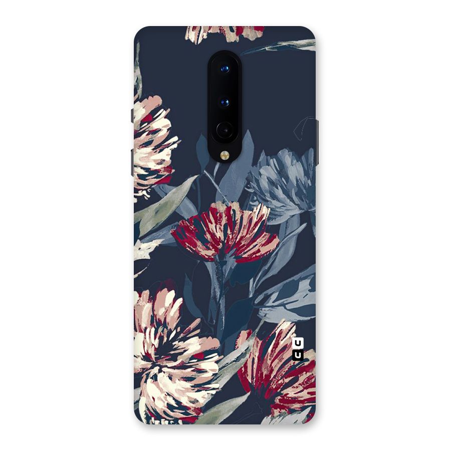 Red Rugged Floral Pattern Back Case for OnePlus 8