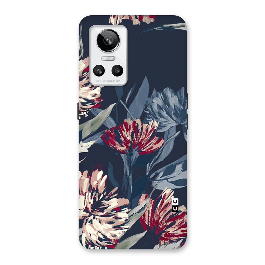 Red Rugged Floral Pattern Back Case for Realme GT Neo 3