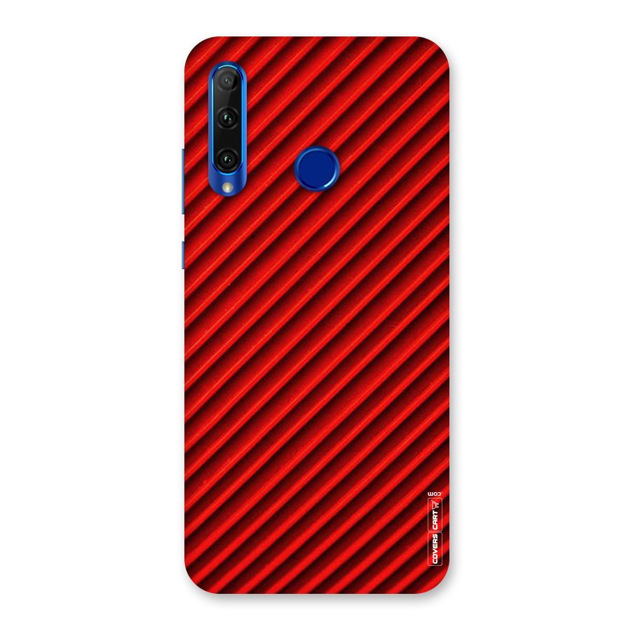 Red Rugged Stripes Back Case for Honor 20i