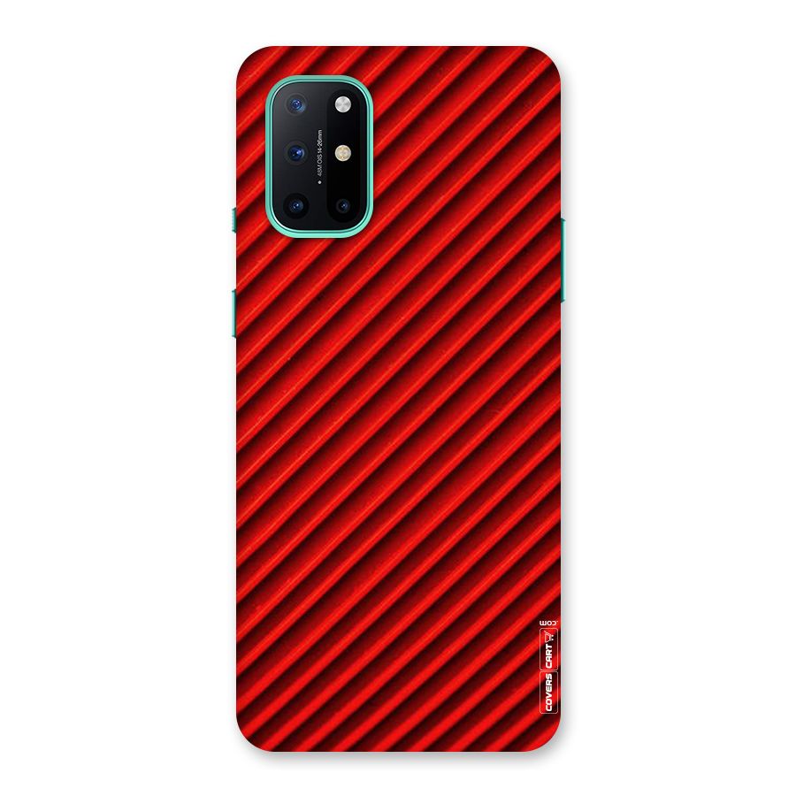 Red Rugged Stripes Back Case for OnePlus 8T