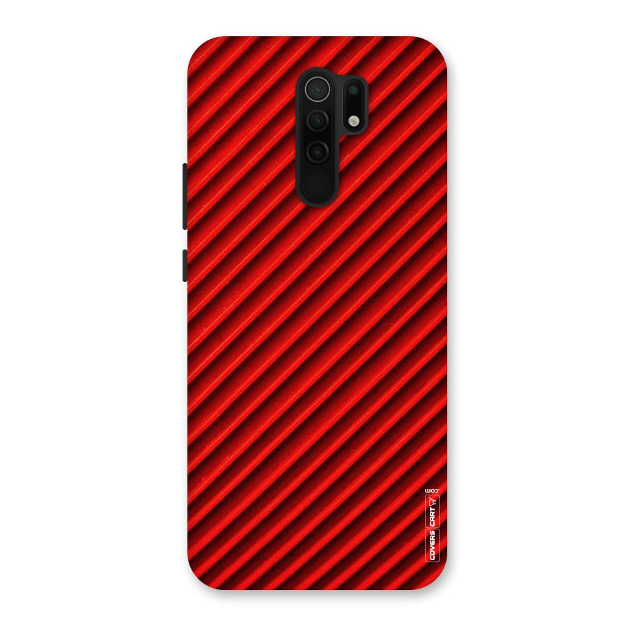 Red Rugged Stripes Back Case for Poco M2