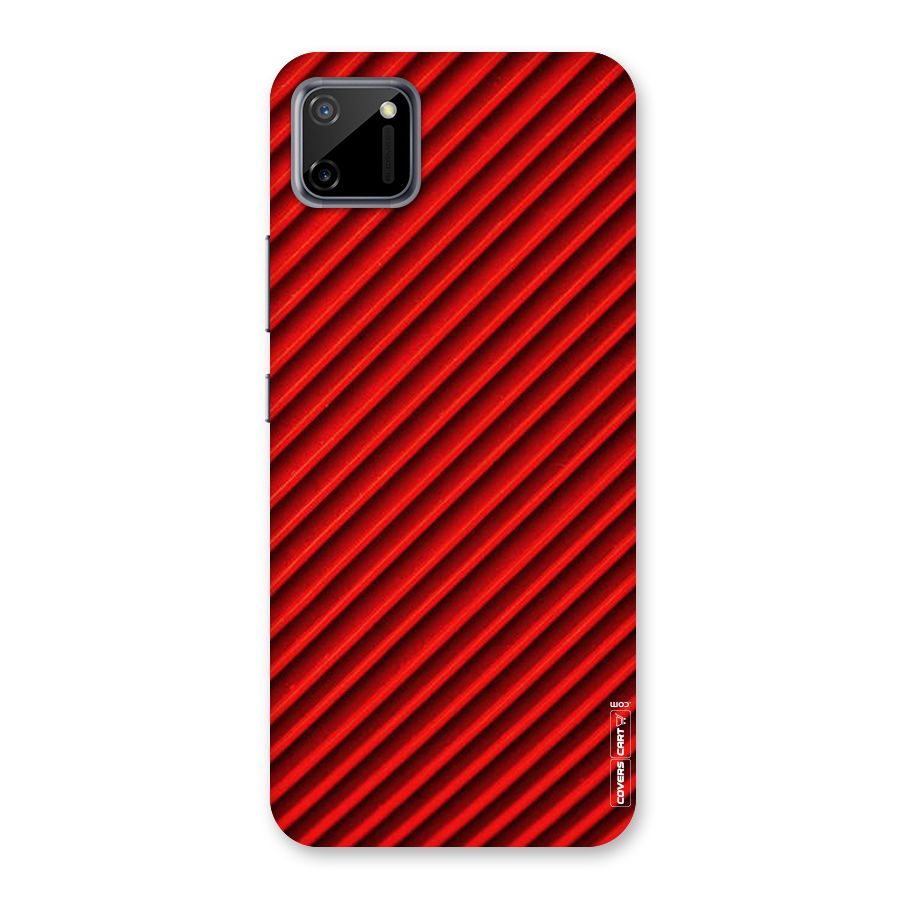 Red Rugged Stripes Back Case for Realme C11