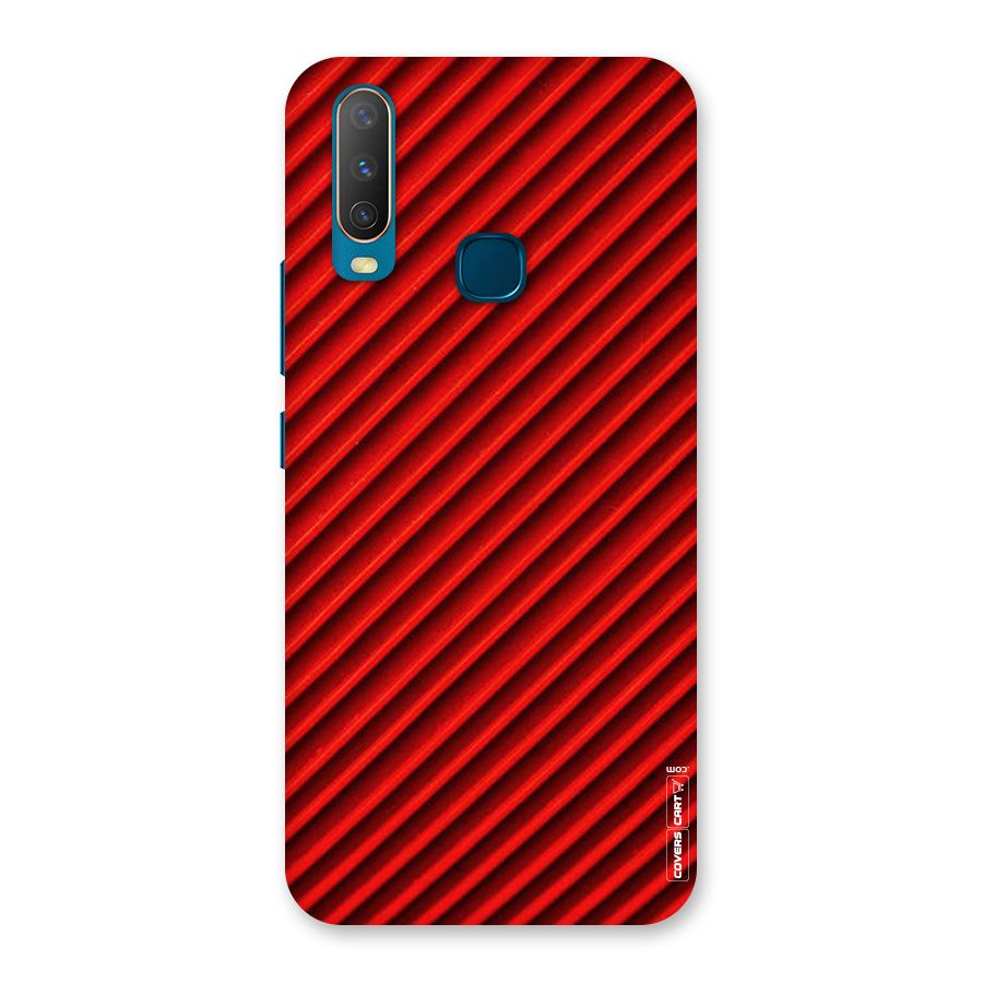 Red Rugged Stripes Back Case for Vivo Y15