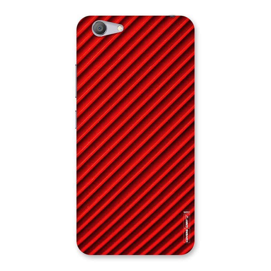 Red Rugged Stripes Back Case for Vivo Y53