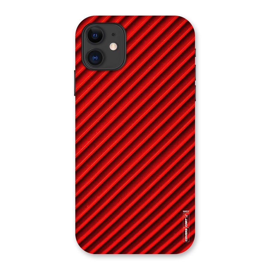Red Rugged Stripes Back Case for iPhone 11