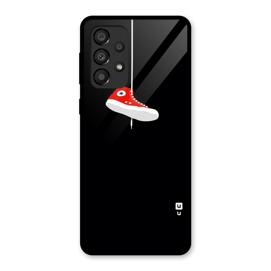 Red Shoe Hanging Glass Back Case for Galaxy A33 5G