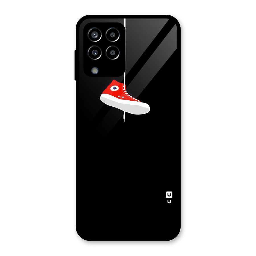 Red Shoe Hanging Glass Back Case for Galaxy M33