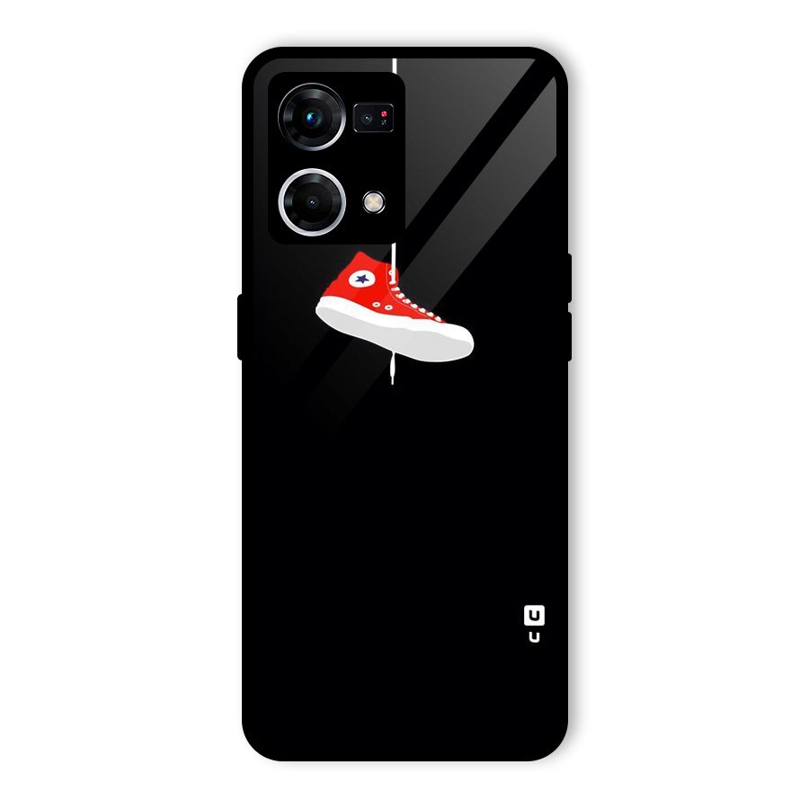 Red Shoe Hanging Glass Back Case for Oppo F21s Pro 4G