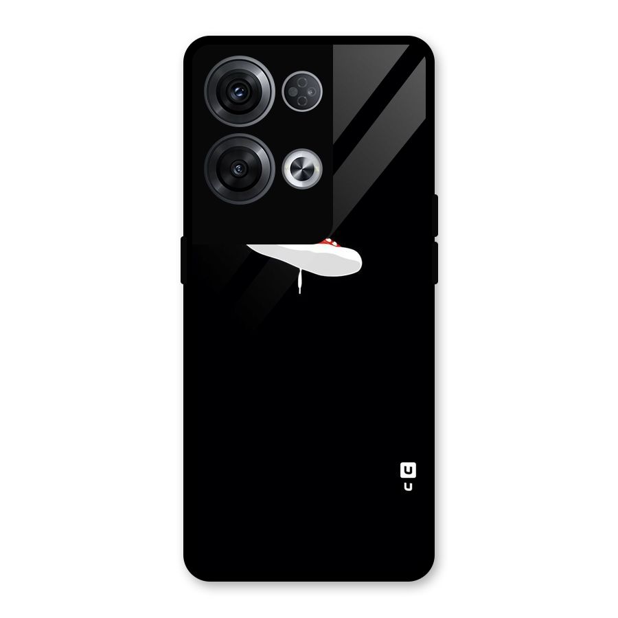 Red Shoe Hanging Glass Back Case for Oppo Reno8 Pro 5G