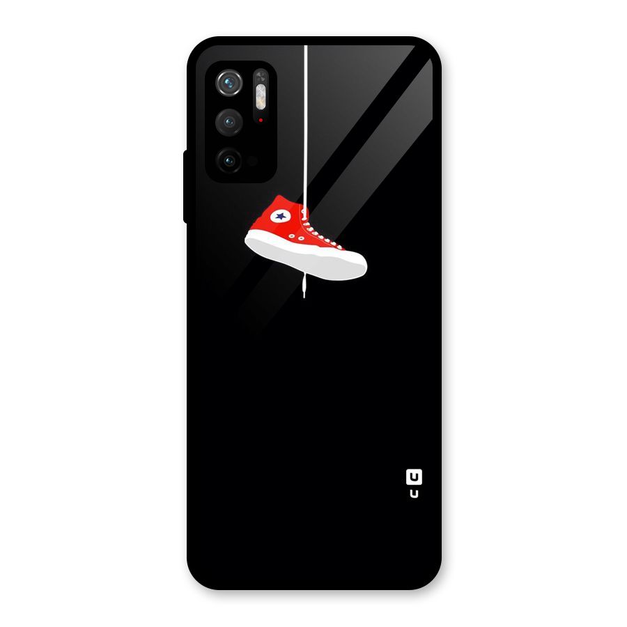 Red Shoe Hanging Glass Back Case for Poco M3 Pro 5G