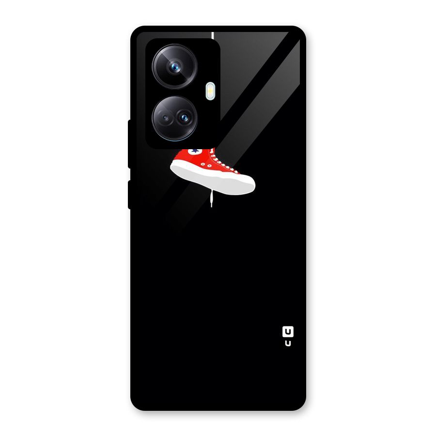 Red Shoe Hanging Glass Back Case for Realme 10 Pro Plus