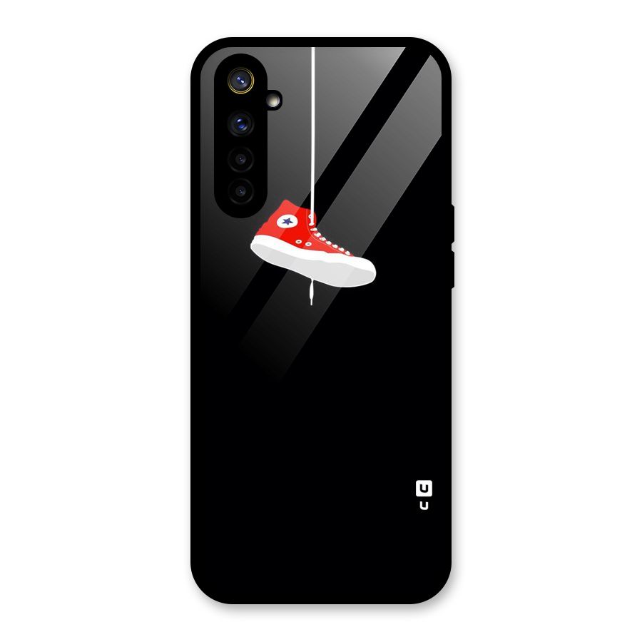Red Shoe Hanging Glass Back Case for Realme 6i