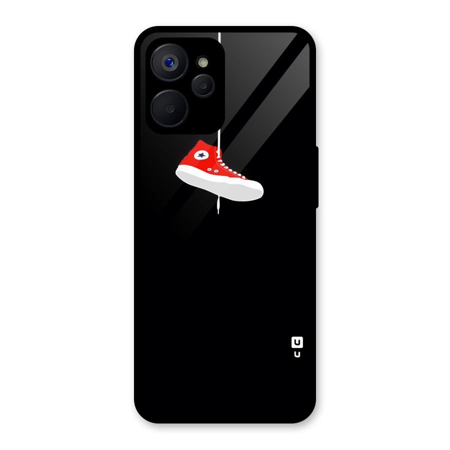 Red Shoe Hanging Glass Back Case for Realme 9i 5G