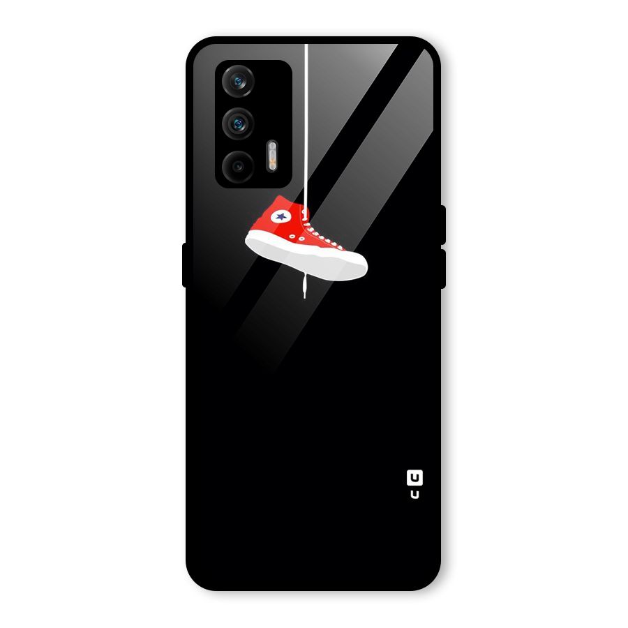 Red Shoe Hanging Glass Back Case for Realme X7 Max