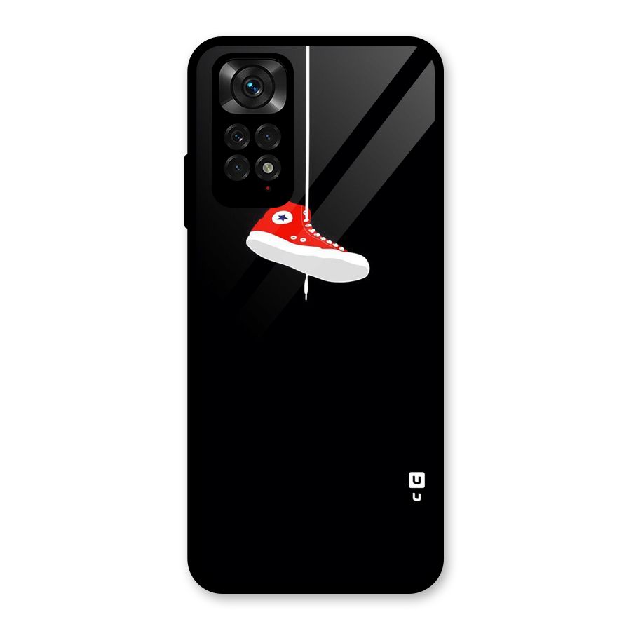 Red Shoe Hanging Glass Back Case for Redmi Note 11