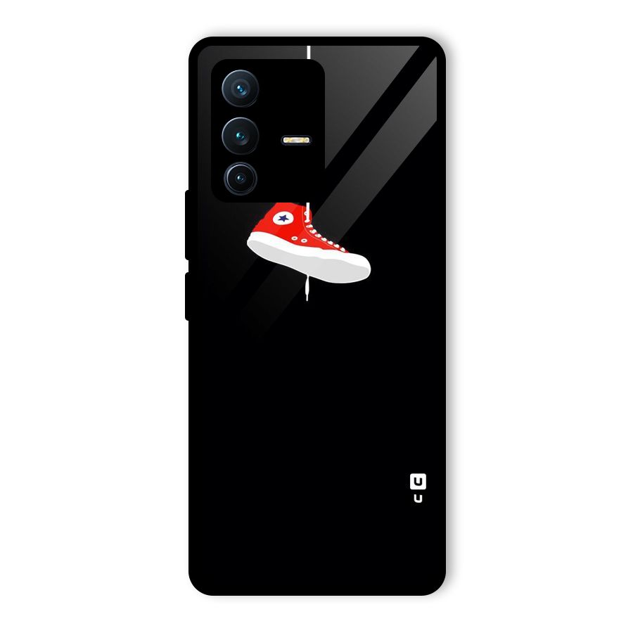Red Shoe Hanging Glass Back Case for Vivo V23 Pro