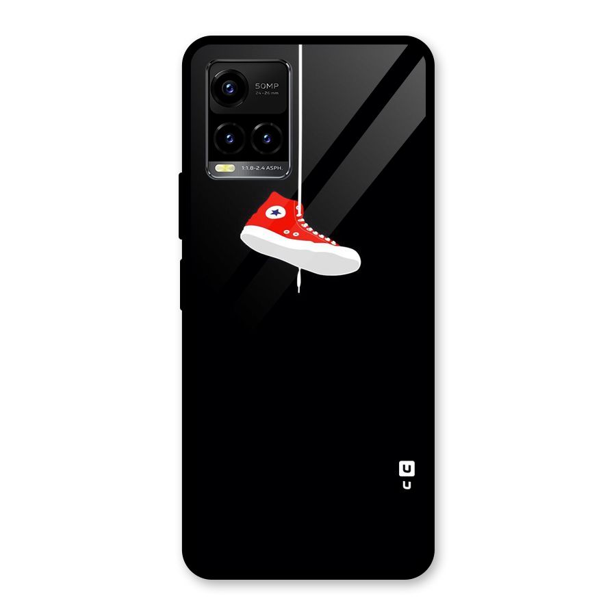 Red Shoe Hanging Glass Back Case for Vivo Y21T