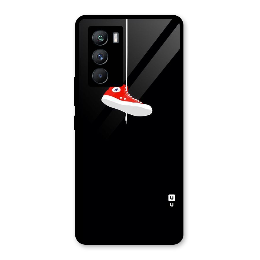 Red Shoe Hanging Glass Back Case for Vivo iQOO 9 SE