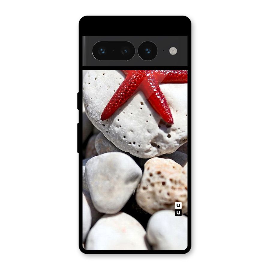 Red Star Fish Glass Back Case for Google Pixel 7 Pro