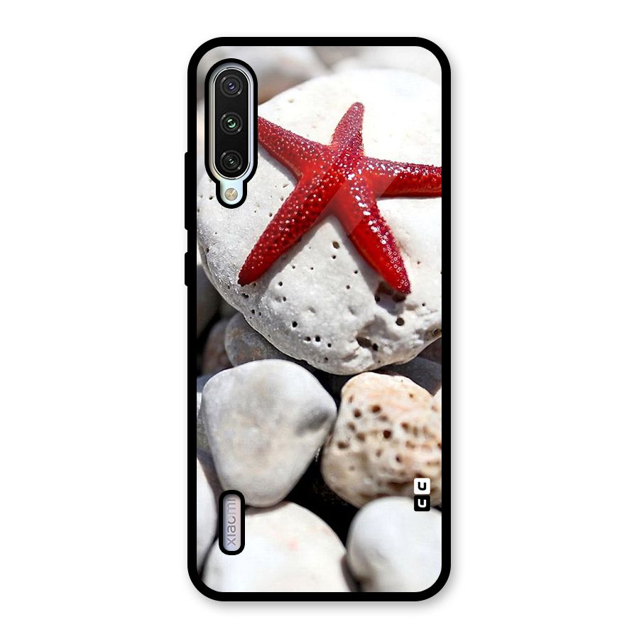 Red Star Fish Glass Back Case for Mi A3