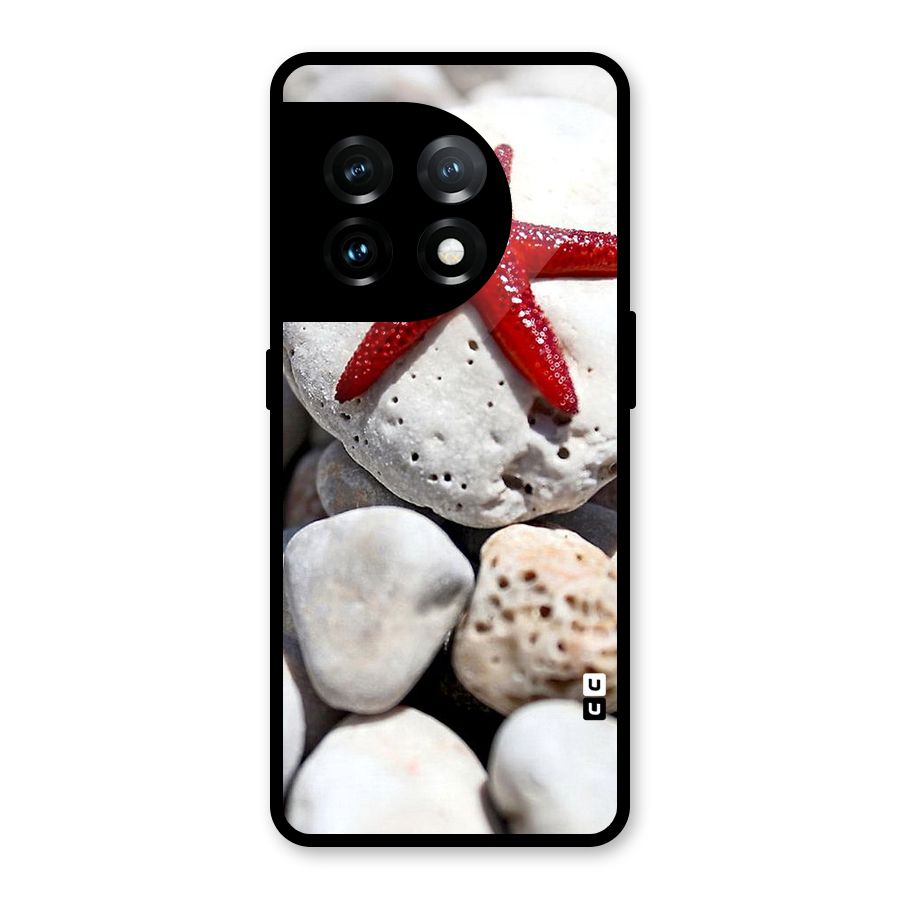 Red Star Fish Glass Back Case for OnePlus 11
