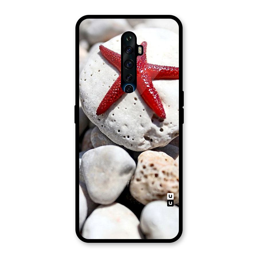 Red Star Fish Glass Back Case for Oppo Reno2 F