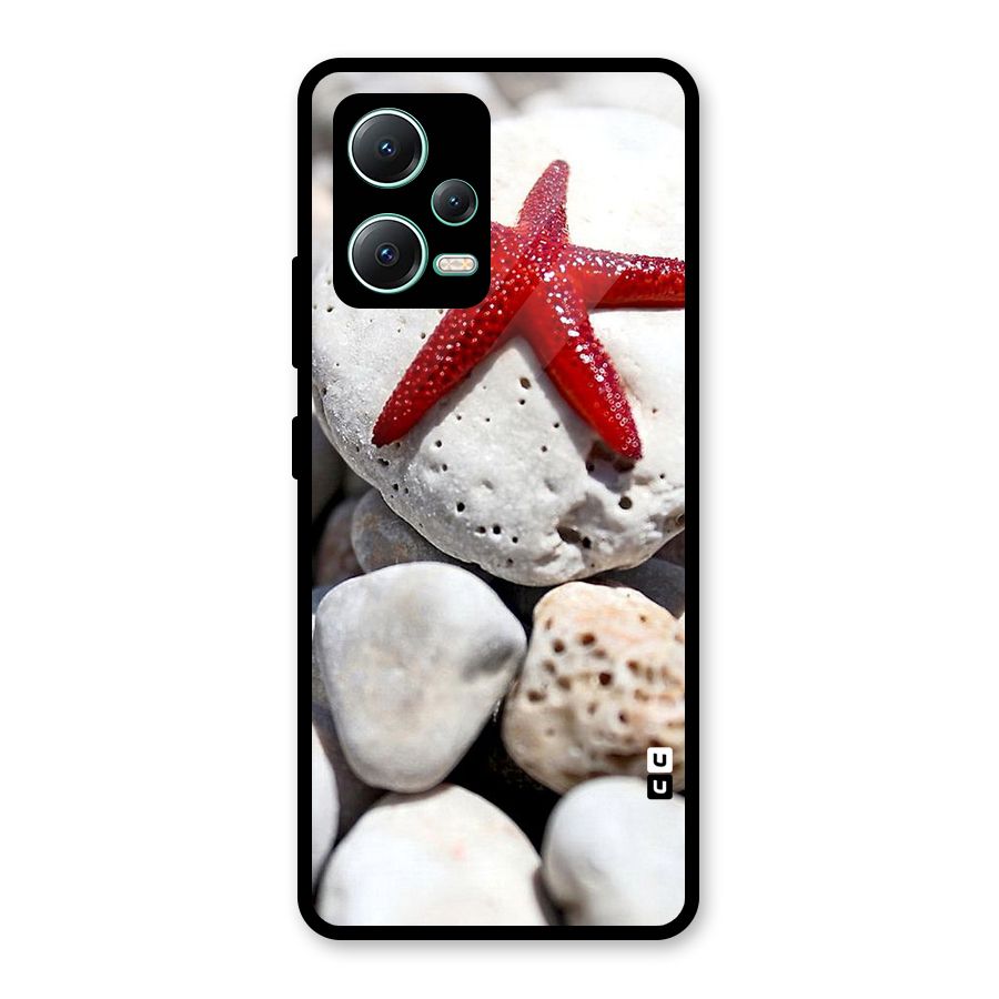 Red Star Fish Glass Back Case for Redmi Note 12 5G
